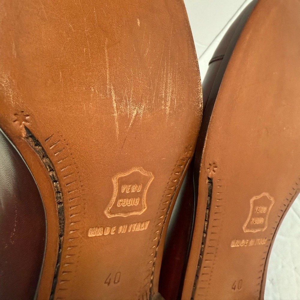 Natalino Salazzo Brown Oxfords Leather Brown Men's Formal Dress Shoes Size 40 - Picture 8 of 12